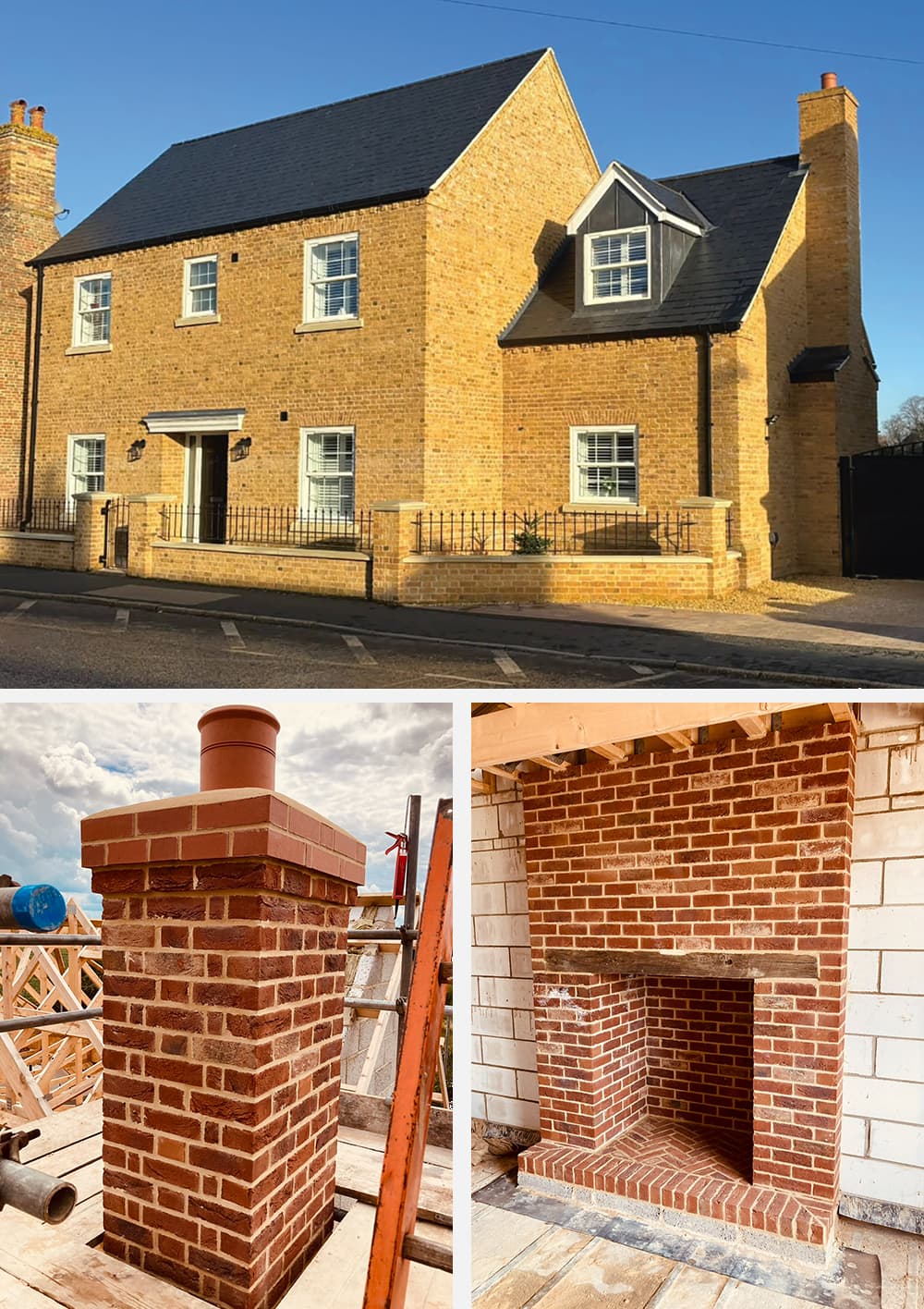 Image showing a house, a chimney and a wall.